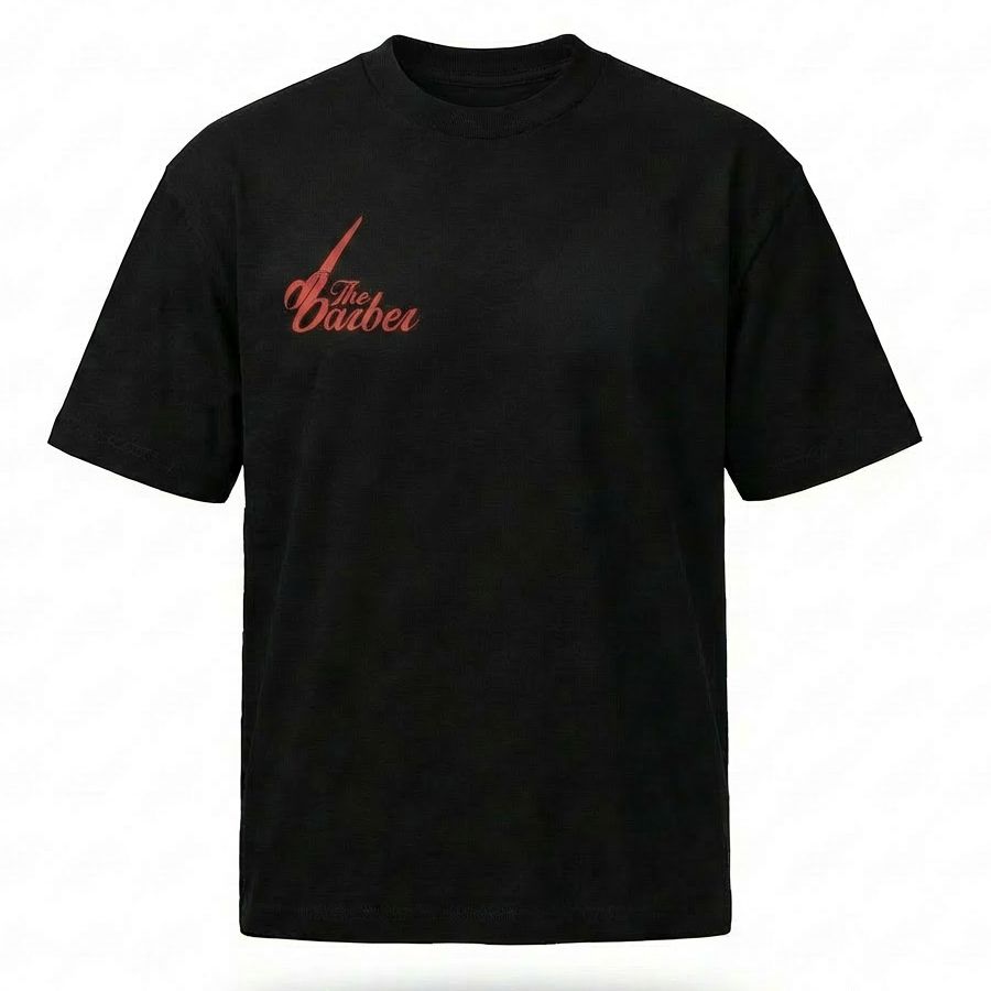 FOREVER REDD TEE - The Barber logo, clean studio shot